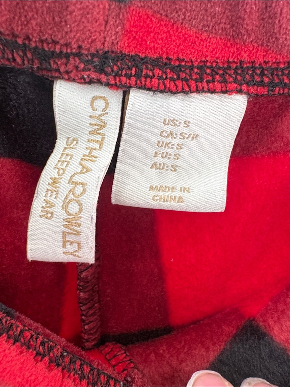 Cynthia Rowley Women's Red & Black Plaid Lounge Shorts - Picture 2 of 4